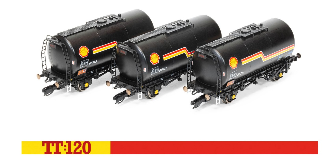 Hornby TT6035 - TT - 3-tlg. Set Kesselwagen 'Shell', Ep. III